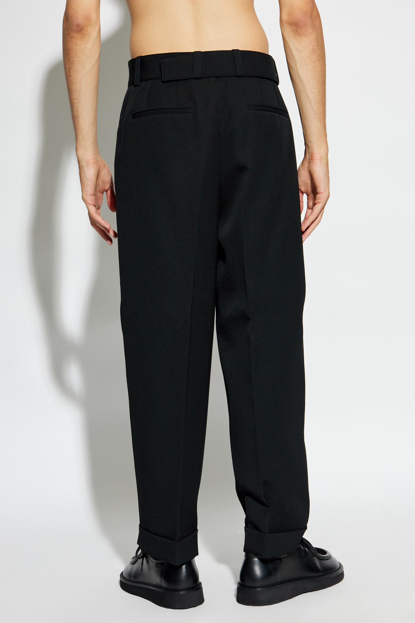 JIL SANDER 22フラップポケット ウールパンツ ブラック